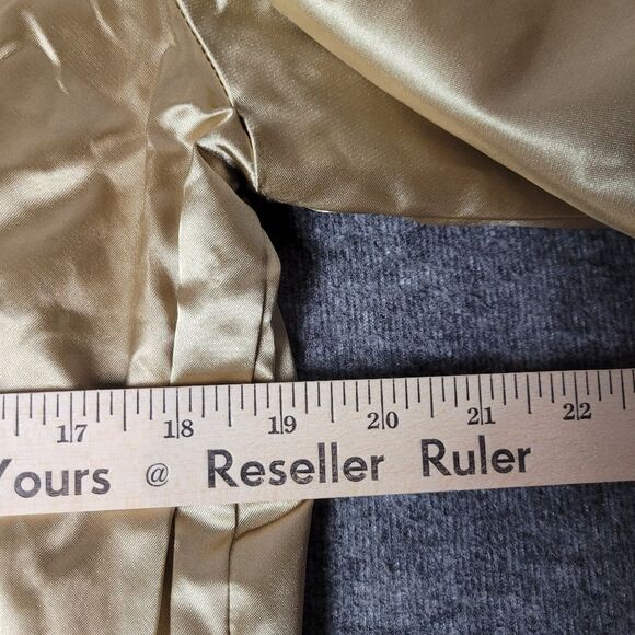 Molson Coors Augusta Sportswear Jacket Size S Gold Satin Snap Varsity Bomber - Picture 9 of 12